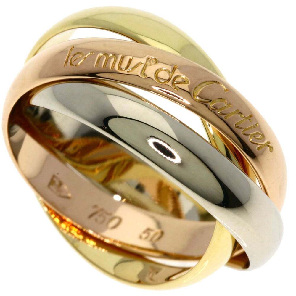 CARTIER 18k Gold Trinity Ring #50